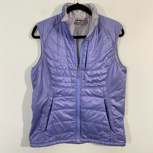 REI Women's Periwinkle Blue Packable Primaloft Hiking Revelcloud Vest Size L